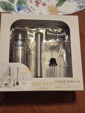 Ciroa Stainless Steel Cocktail Shaker Set - Silver